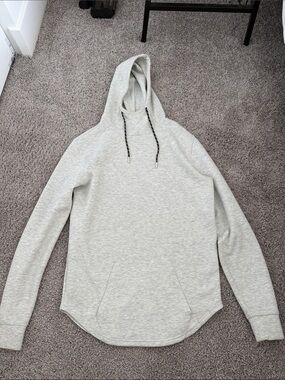 Men’s Light Gray Pullover Hoodie with Kangaroo Pocket